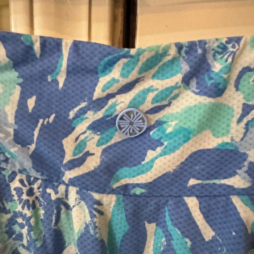 Lily‎ Pulitzer Blue Tiered Ruffle Skirt Luxletic XL